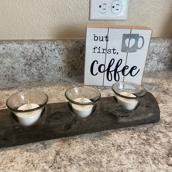 Hobby Lobby Accents Wooden Candle Holder Hobby Lobby Poshmark